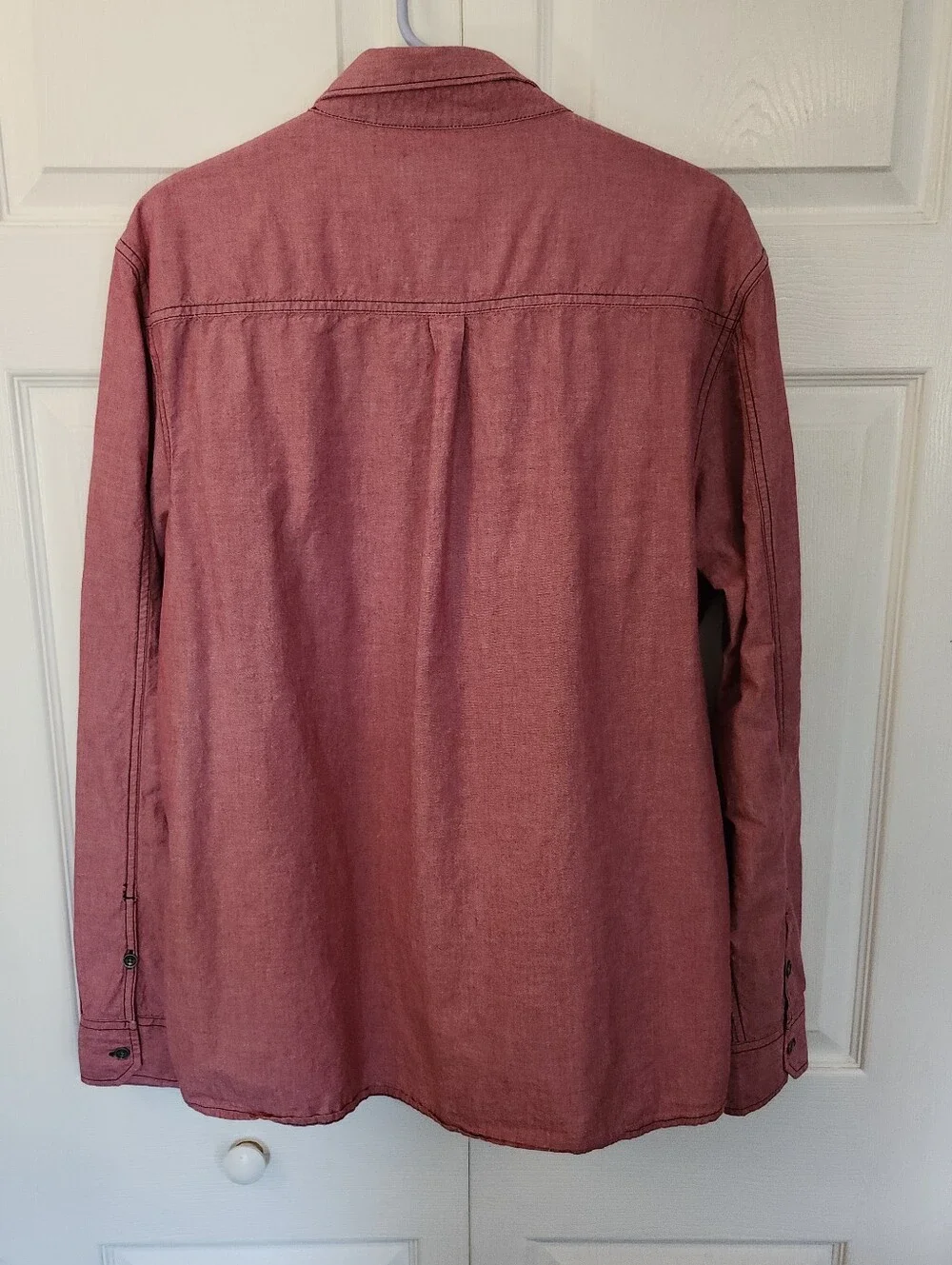 True Religion Western LS Utility Button Embroidered Cotton Red Mens Size 2XL EUC
